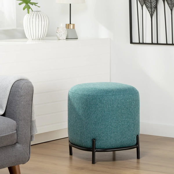 Pender Pin Leg Upholstered Stool - Blue