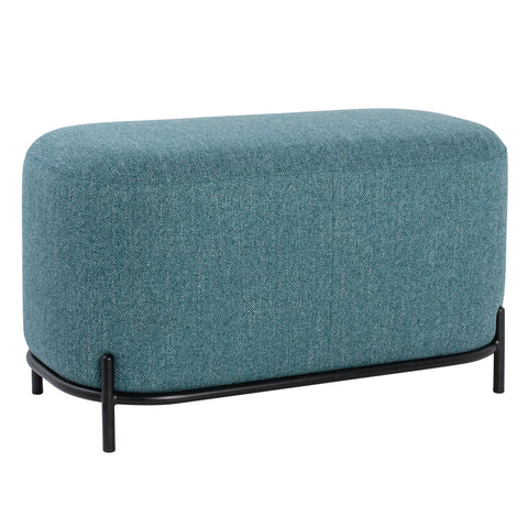 Pender Pin Leg Upholstered Short Bench - Blue