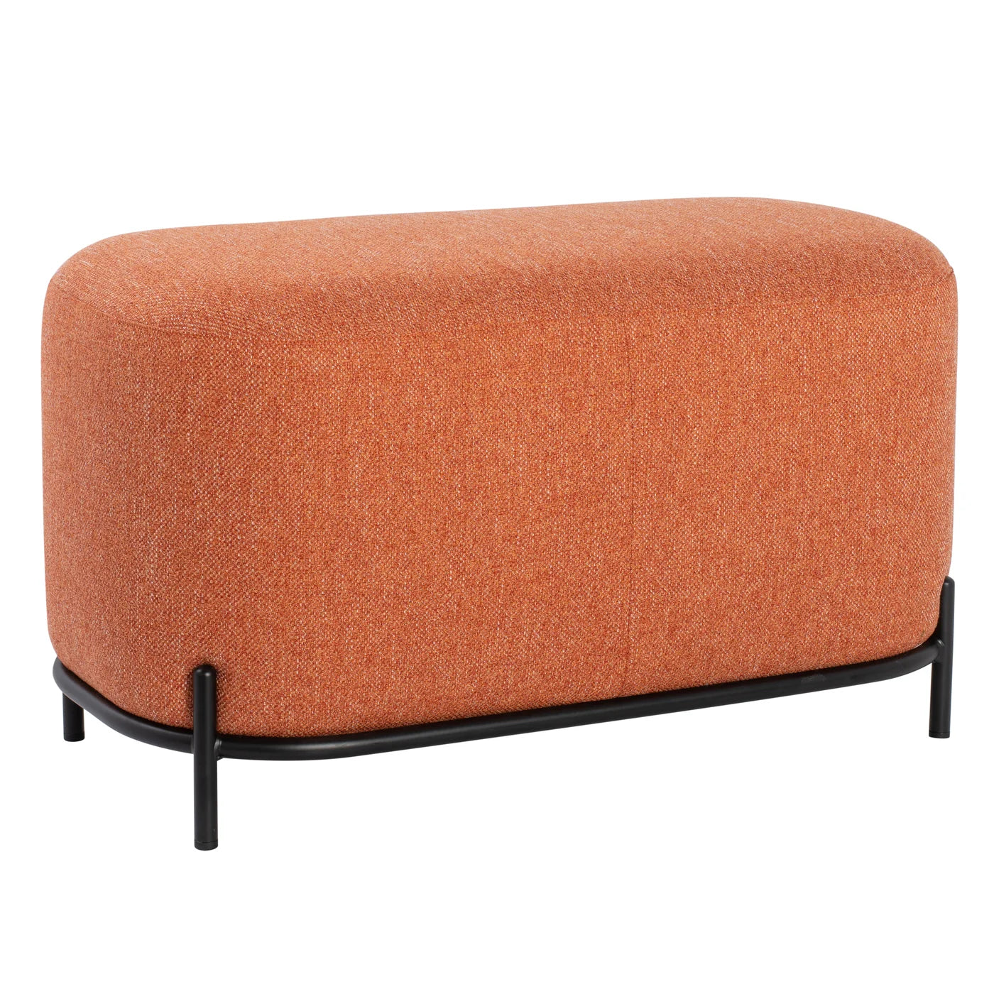 Pender Pin Leg Upholstered Short Bench - Orange