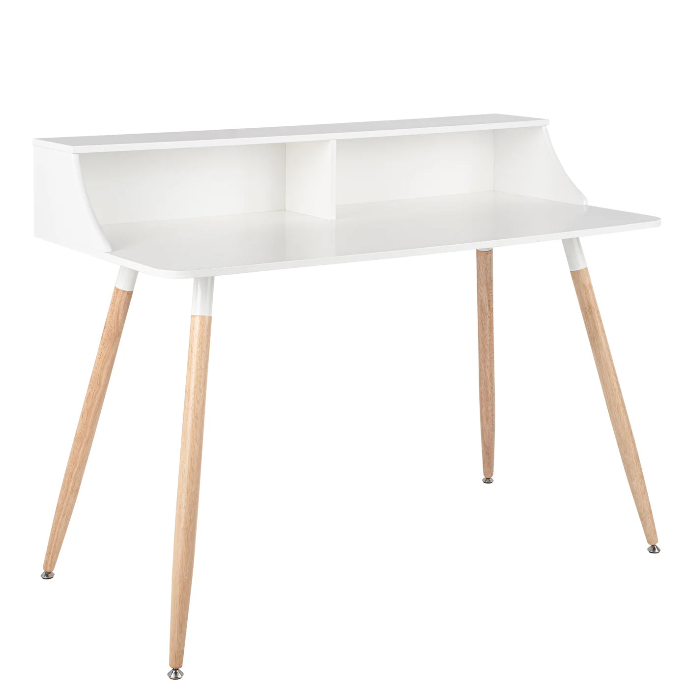 Deliah 29h" Desk With Storage Shelf - White
