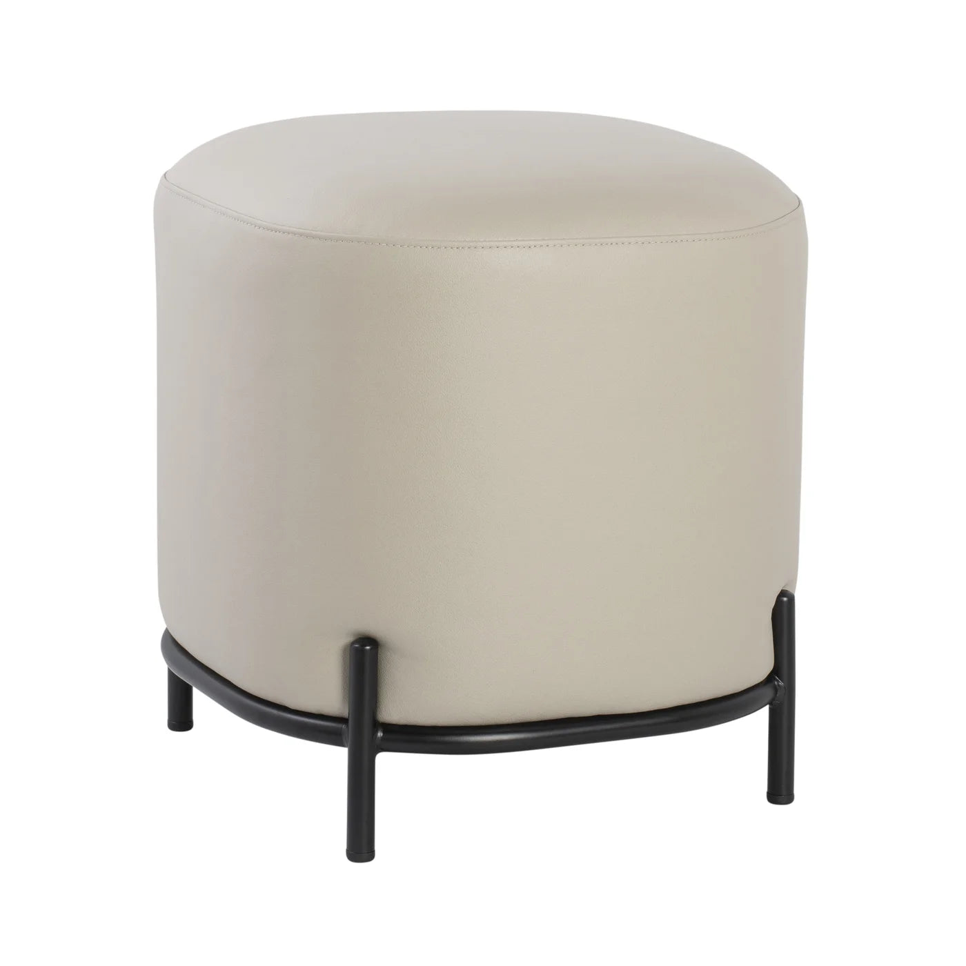 Pender Pin Leg Vegan Faux Leather Stool - Taupe