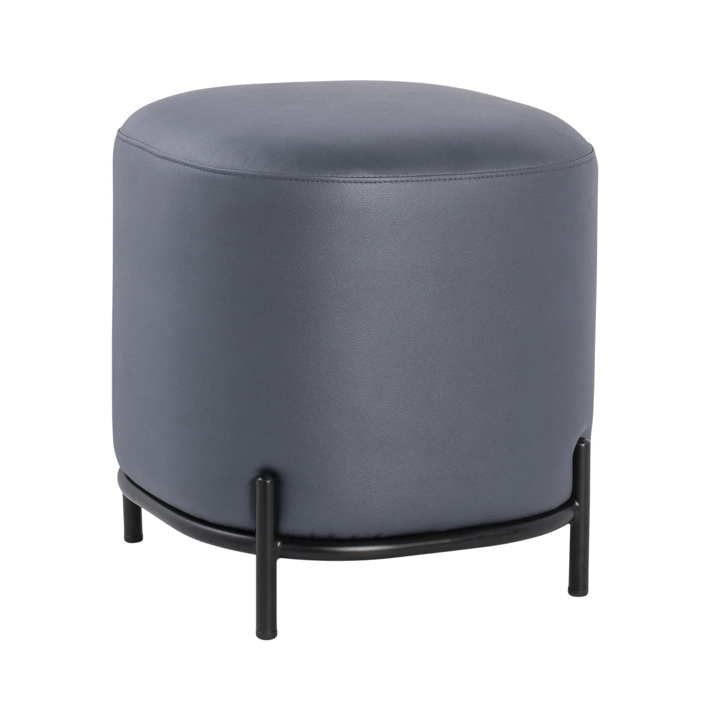 Pender Pin Leg Vegan Faux Leather Stool - Midnight Blue