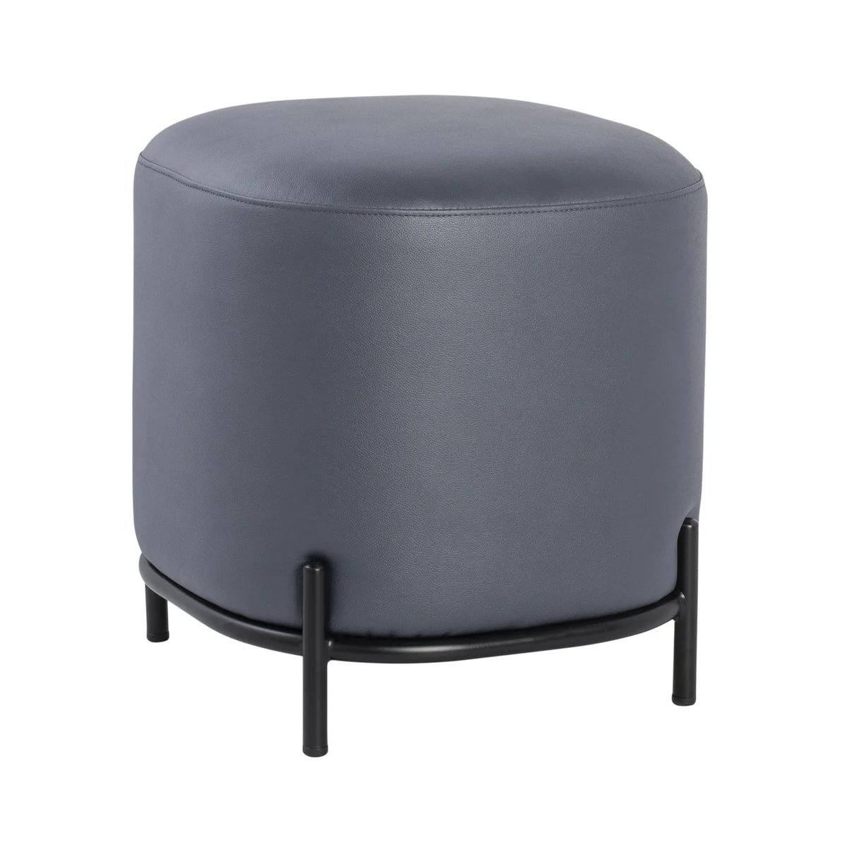 Pender Pin Leg Vegan Faux Leather Stool - Midnight Blue