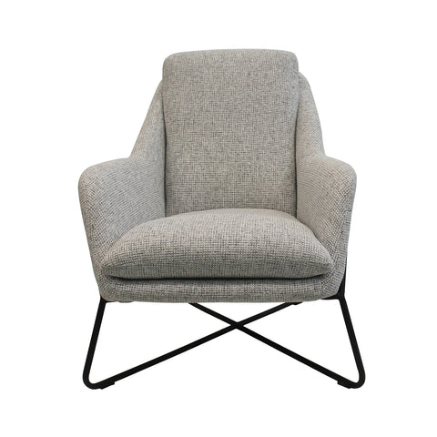 Luke Lounge Chair - Light Grey Tweed
