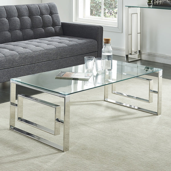 Eros Chrome Coffee Table