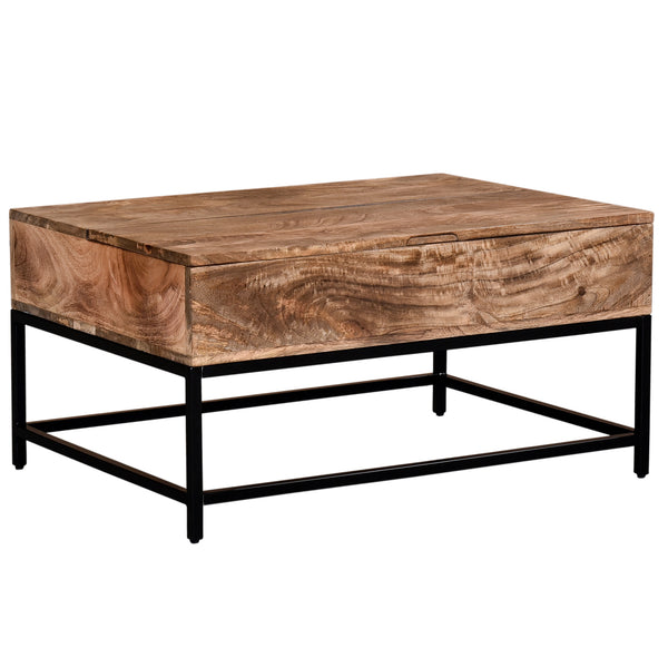 Burnaby Lift-Top Coffee Table - Natural Burnt