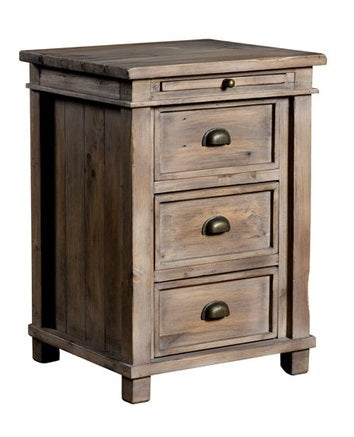 Sundried Reclaimed Pine Bedside Cabinet
