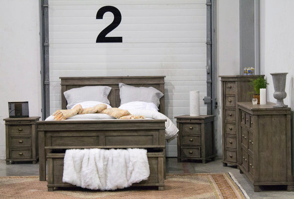 Sundried Reclaimed Pine Bedside Cabinet