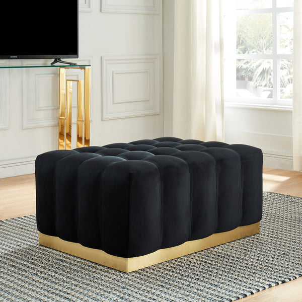Magnum Black Ottoman