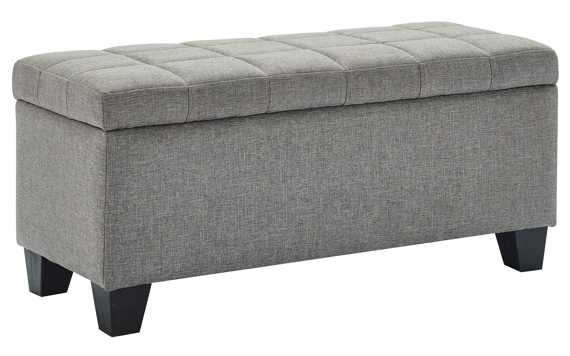 Zila Grey Storage Ottoman