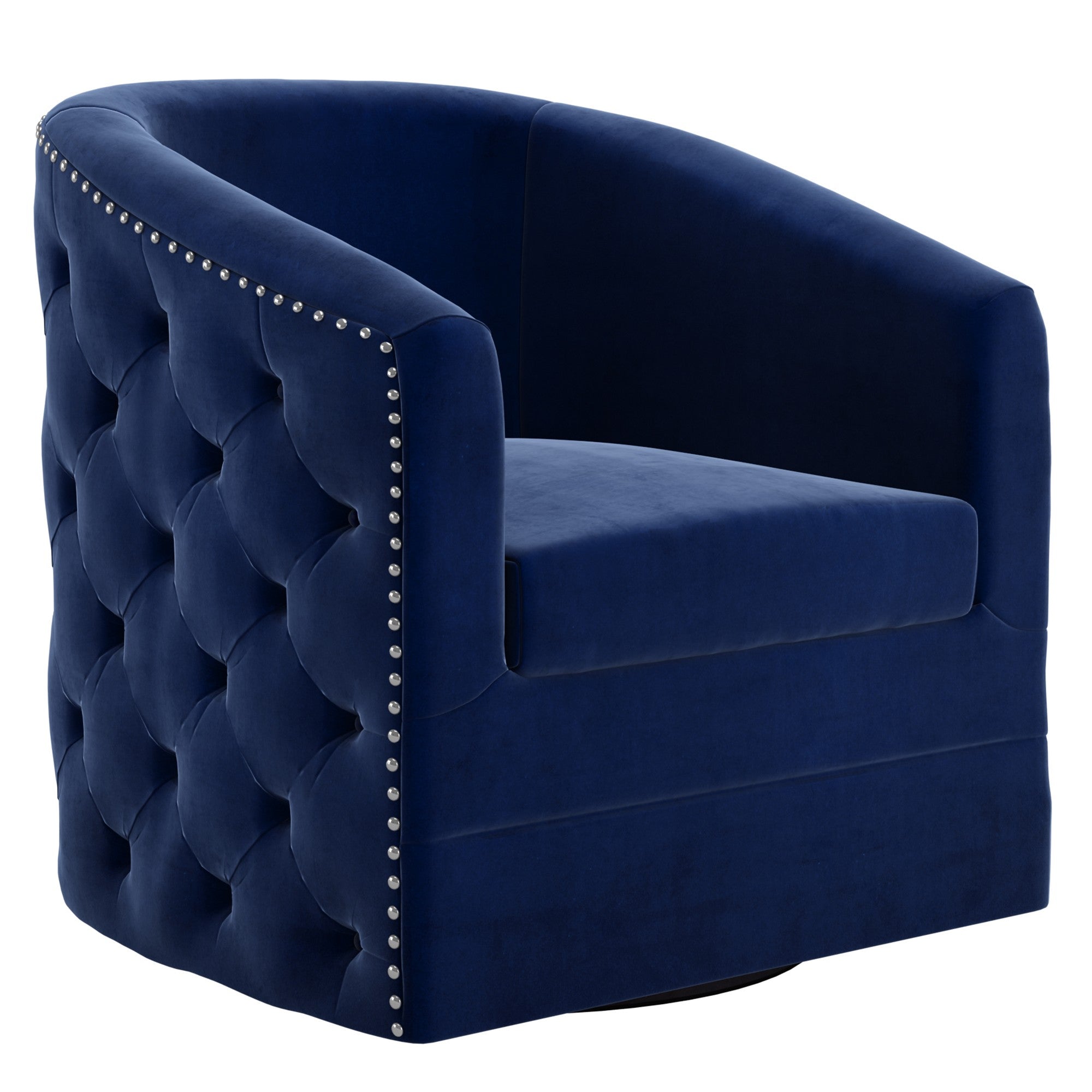 Velci Swivel Accent Chair in Blue