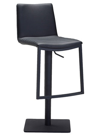 Crow Hydraulic Barstool - Black Leatherette
