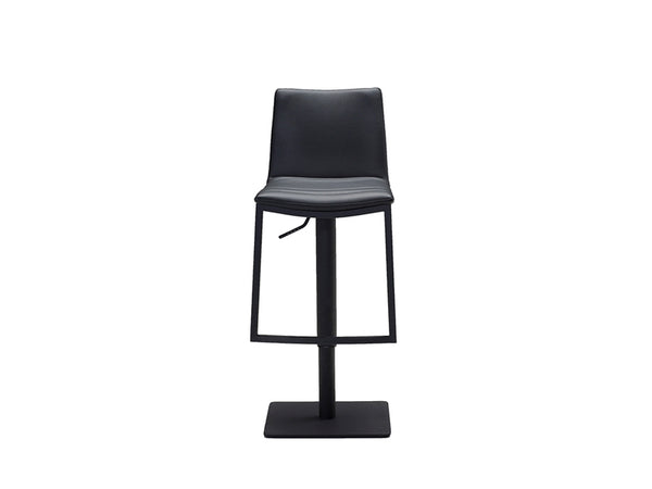 Crow Hydraulic Barstool - Black Leatherette