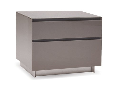 Savvy High Gloss Night Table - Light Grey