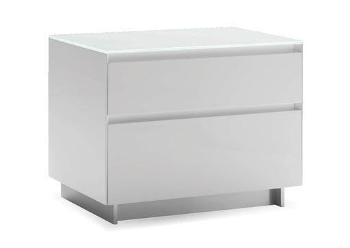 Savvy High Gloss Night Table - White