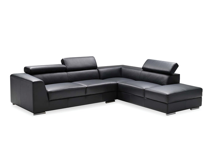 Icon Sectional Sofa - Black Leatherette