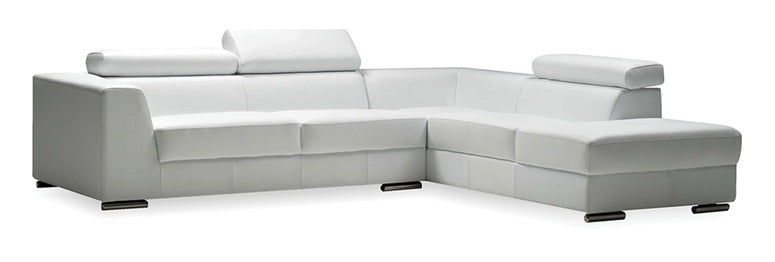 Icon Sectional Sofa - White Leatherette