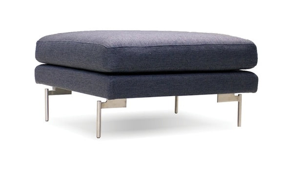 Taut Dark Grey Ottoman