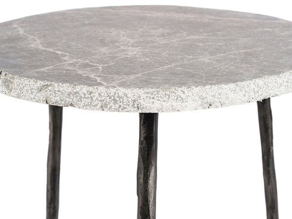 Kaii Tall End Marble Table - White