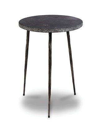 Kaii Tall End Marble Table - Black