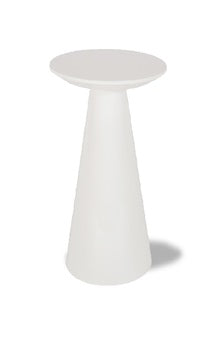 High Gloss White Tower End Table - Small