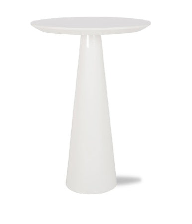 High Gloss White Tower End Table - Large