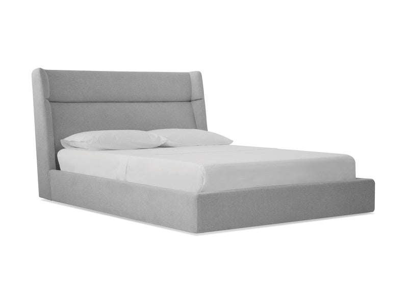Cove King Storage Bed - Heather Grey Chenille