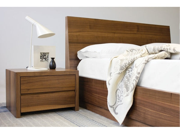 Della King Storage Bed - Natural Walnut