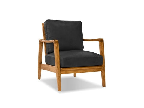 Buckles Lounge Chair - Black/Natural
