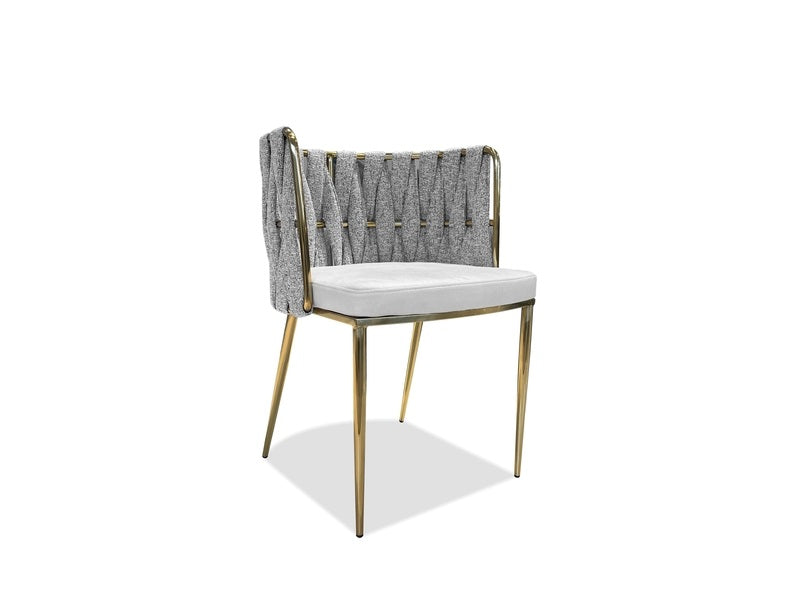 Weaver Dining Chair - Oatmeal Tweed/Farina Nubuck