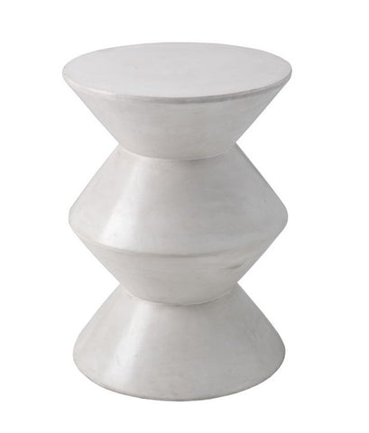 Union Sealed Concrete End Table - White
