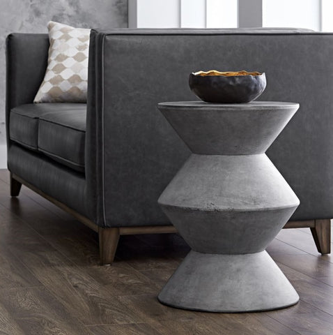Union Sealed Concrete End Table - Anthracite Grey