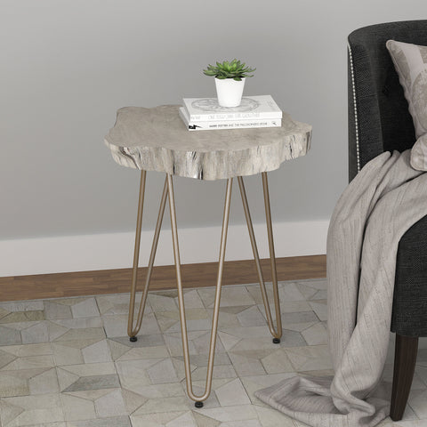 Nila Accent Table in Light Grey