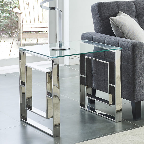 Eros Chrome Accent Table