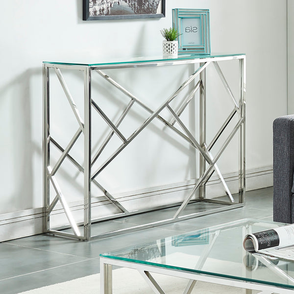 Juniper Glass Console Table