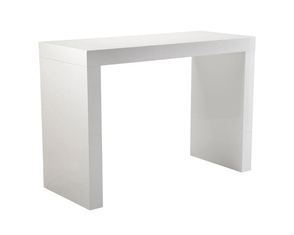 Faro White C-Shape Bar Table