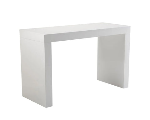 Faro White C-Shape Counter Table