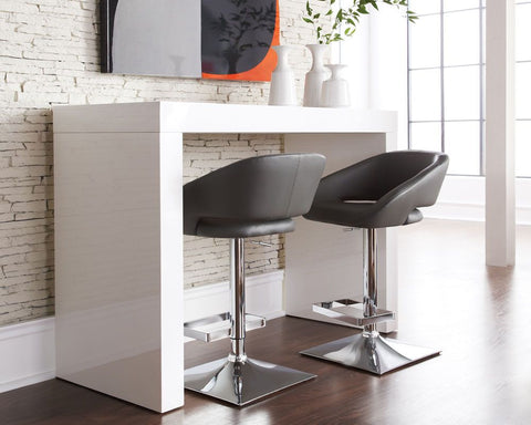 Faro White C-Shape Counter Table