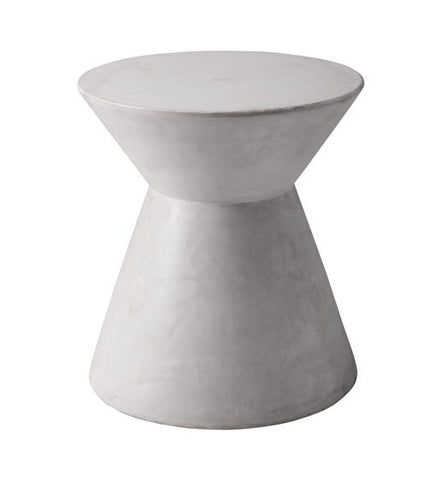 Astley Sealed Concrete End Table - White