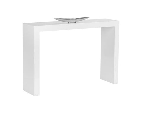 Arch High Gloss White Console Table