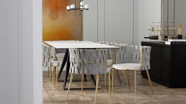 Weaver Dining Chair - Oatmeal Tweed/Farina Nubuck