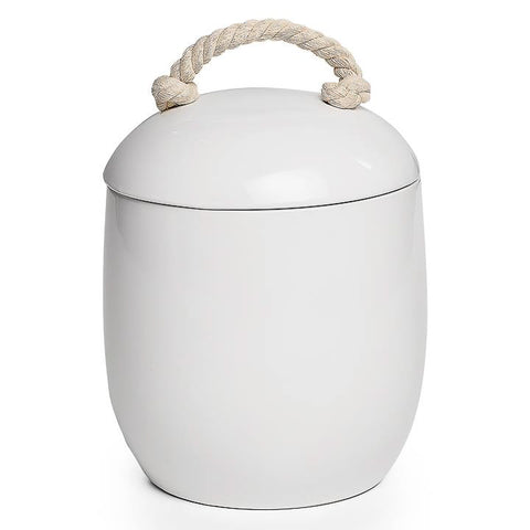 Cape White Ceramic Canister - Large