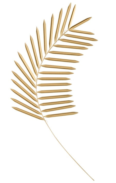 Feathered Palm Single Leaf Metal Wall Decor