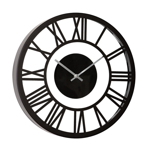 Icon Roman Numeral Clock - Black