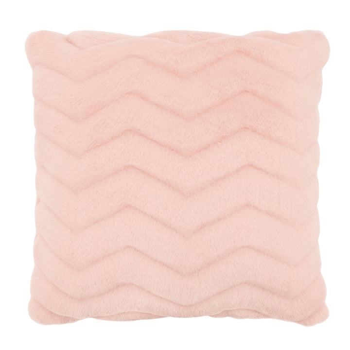 Ultra Mink Faux Fur Sheared Cushion - Pink