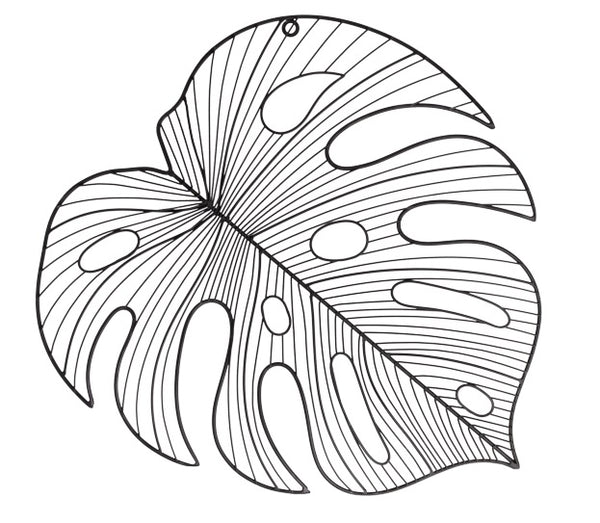 Monstera Leaf Metal Wall Decor - Small