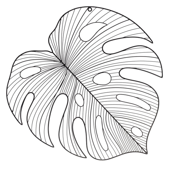 Monstera Leaf Metal Wall Decor - Large