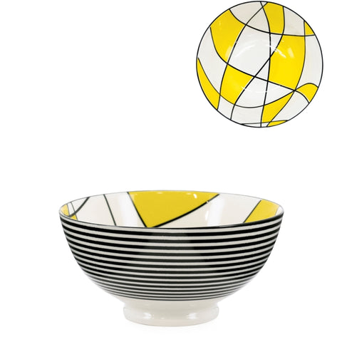 Kiri Porcelain 6" Medium Bowl - Abstract Yellow