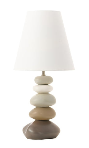 Oslo Ceramic Stacked Stone Table Lamp - Multi-Colored
