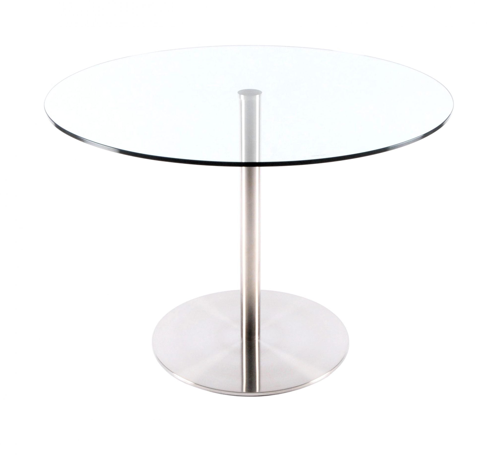 Aris 42" Glass Round Dining Table